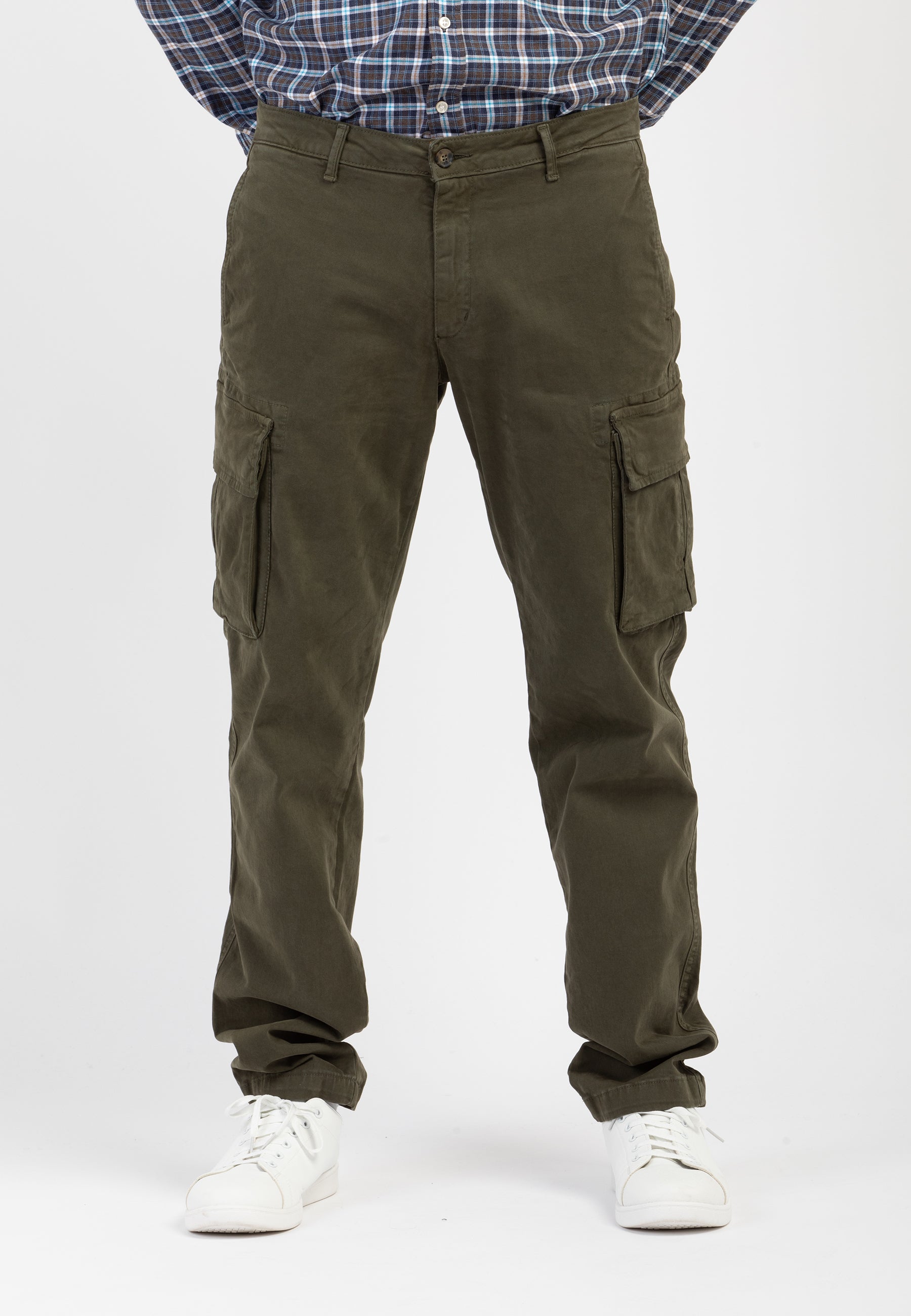 LUMBERJACK Pantalone Lungo Uomo Cargo Tasconato Cotone Felpato ART. CARGO