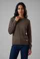 YES ZEE Maglia Donna Lunga Inserti Lamé Invernale Tinta Unita M022BL00