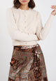 SUSY MIX Cardigan Donna Crop Bottoni Gioiello Caldo M153