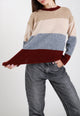 SUSY MIX Pullover Donna Girocollo Caldo a Righe M94064