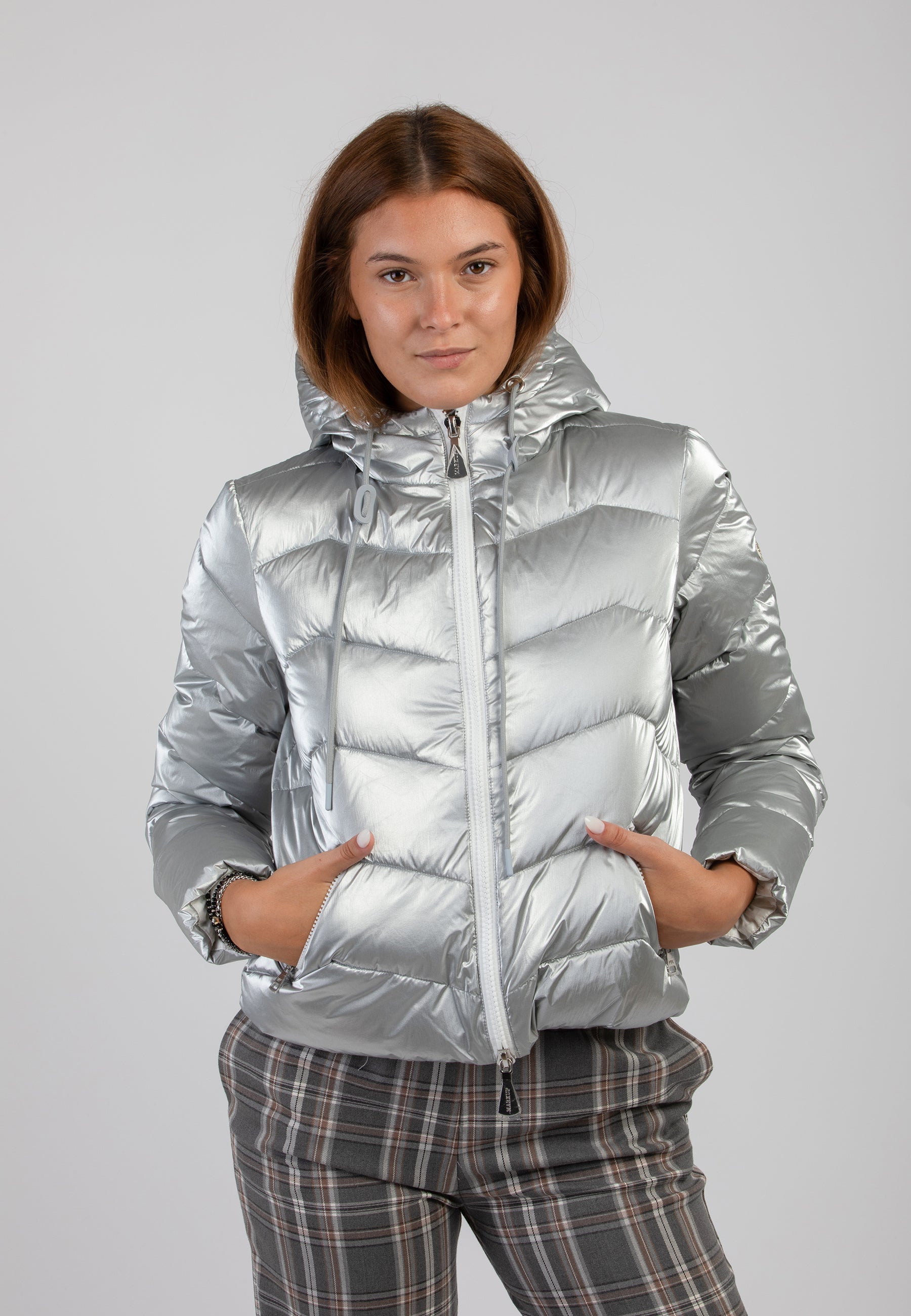 Piumino Donna Corto Laminato MARKUP MW764027