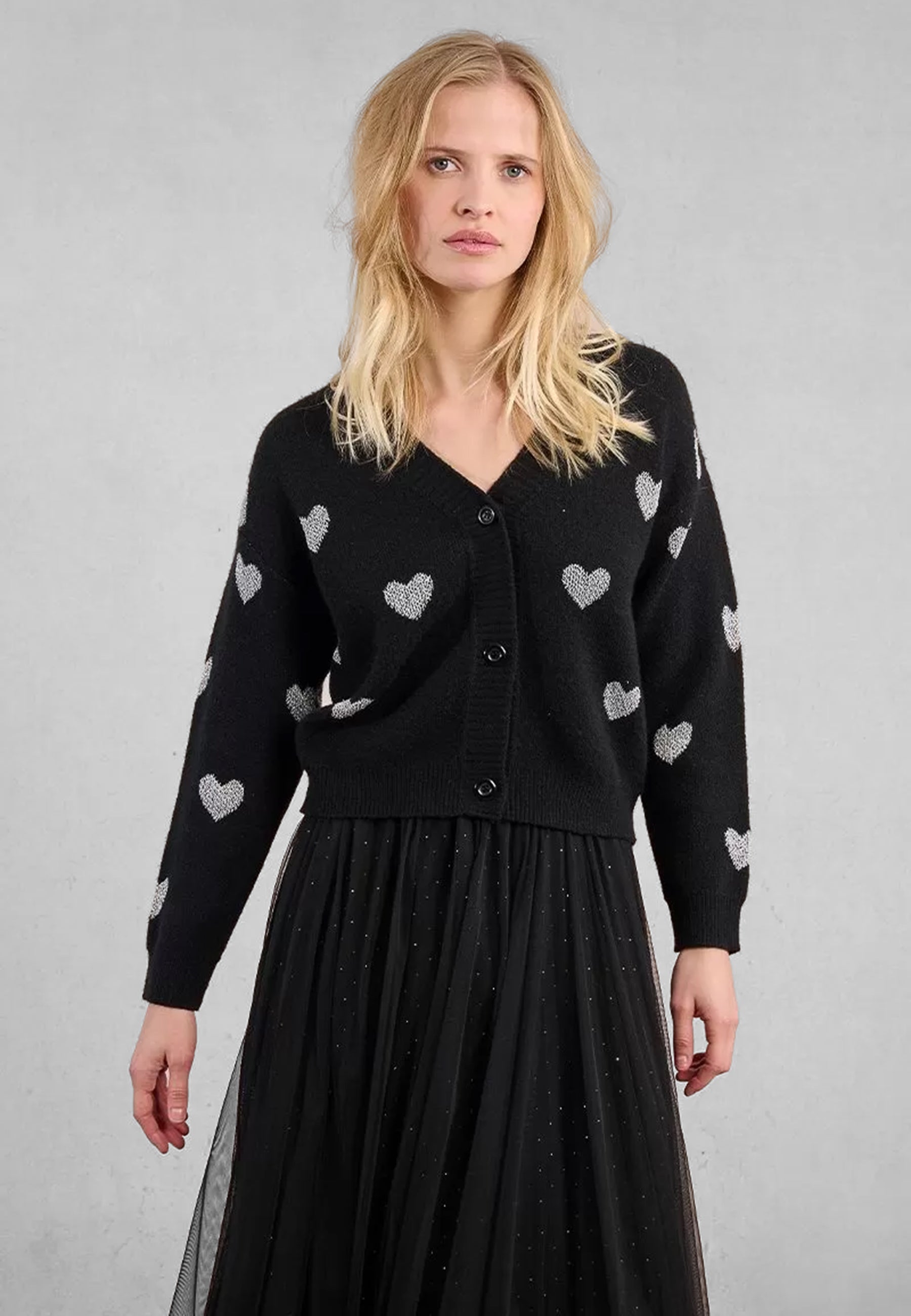 Cardigan Donna Manica Lunga Bottoni Lurex MOLLY BRACKEN LA1775DN