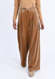 Pantalone Wide Leg in Velluto liscio MOLLY BRACKEN T1698BBH