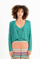 MOLLY BRACKEN LA1501CP Coprispalle traforato lurex