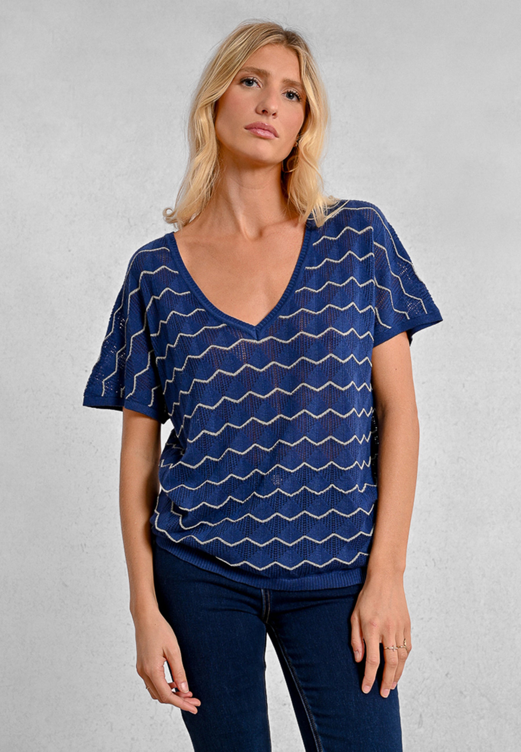 Maglia Donna Mezza Manica Lurex MOLLY BRACKEN LA1718DP