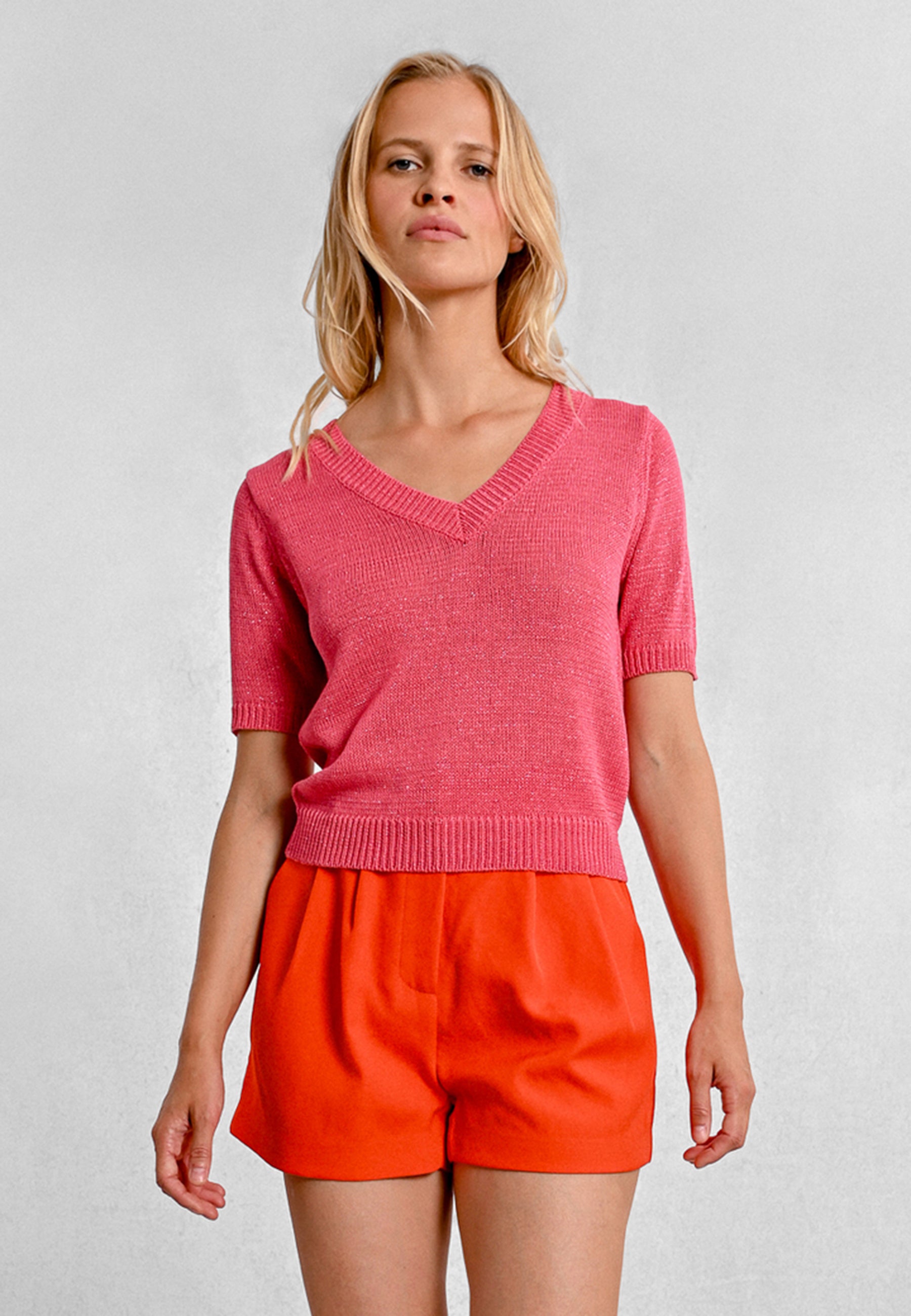 Maglia Donna Mezza Manica Lavorata MOLLY BRACKEN LA1727DP