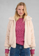 Bomber Donna Manica Lunga Pelliccia Ecologica MOLLY BRACKEN P1813ADH