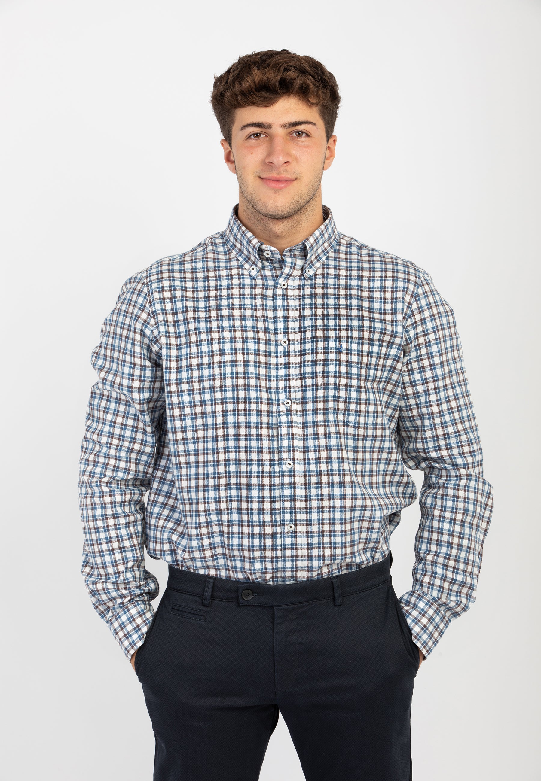 NAVIGARE Camicia Uomo Manica Lunga Flanella Puro Cotone ART. NH3038