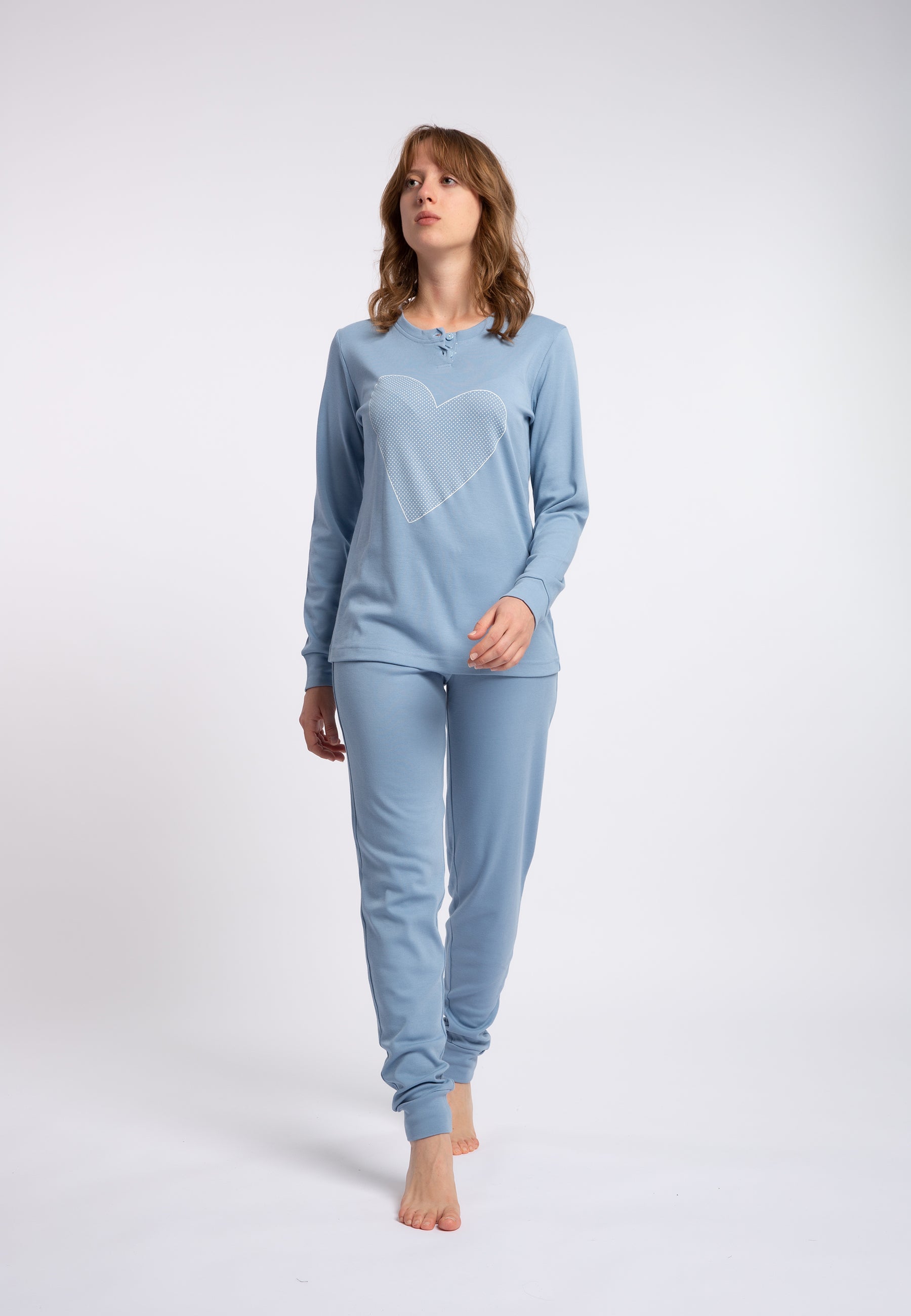 Pigiama Donna Cotone Felpato NOI DI NOTTE FA008786/8972