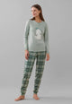 NOI DI NOTTE Pigiama Lungo Donna Caldo Cotone Barboncino ART. FA009252