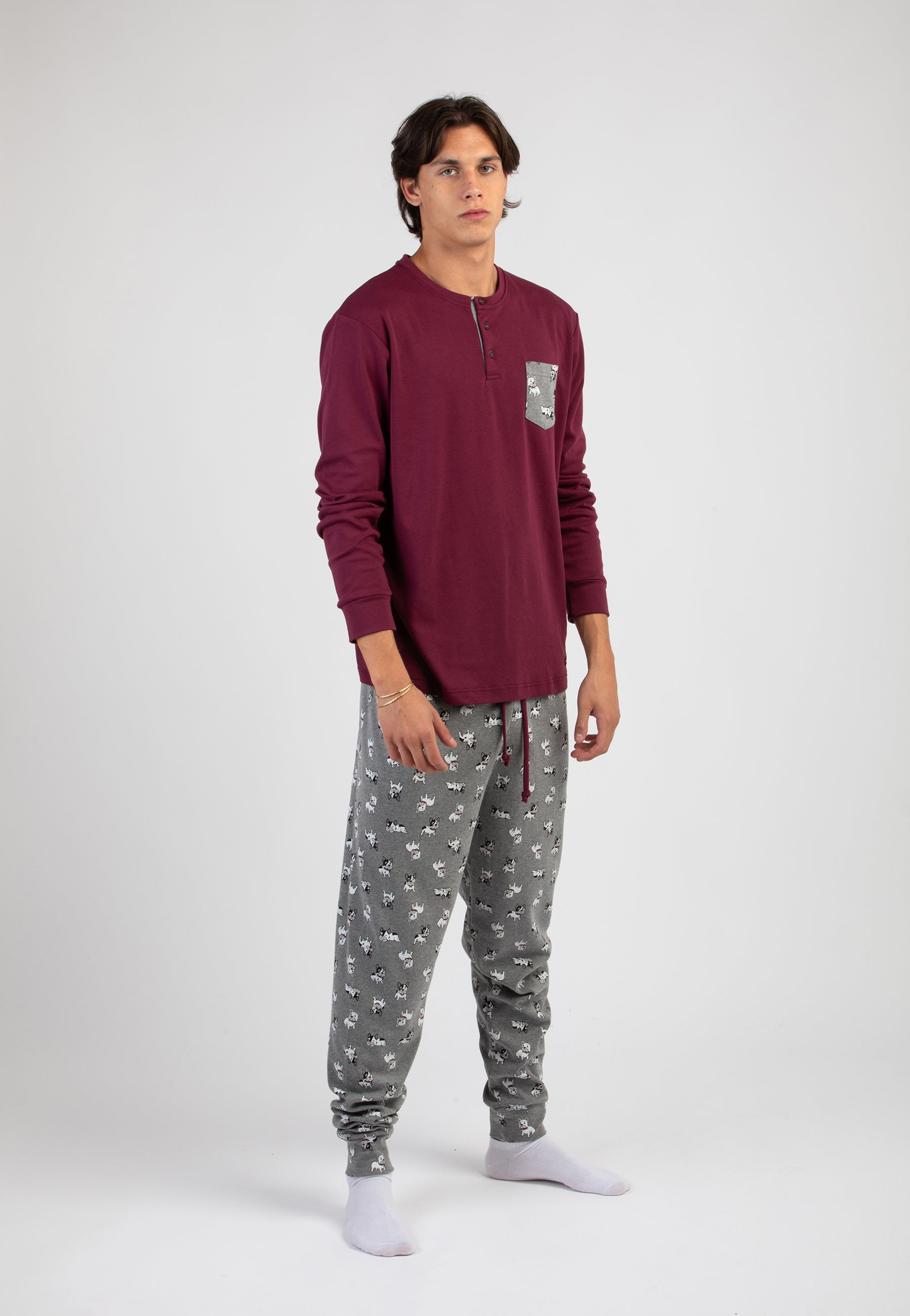 Pigiama Uomo Cotone Felpato NOI DI NOTTE FC002924