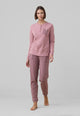 NOI DI NOTTE Pigiama Lungo Donna Cotone e Pile Invernale ART. FA009333