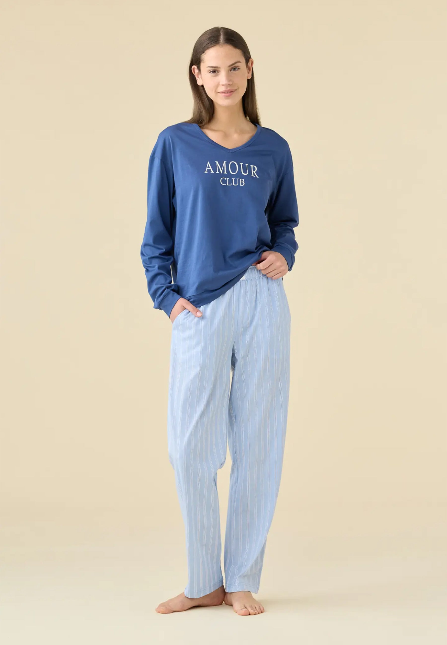 NOI DI NOTTE Pigiama Donna Lungi Cotone Leggero FA009473