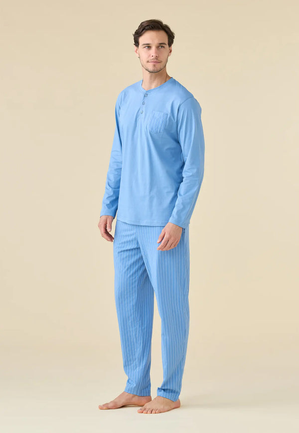 NOI DI NOTTE Pigiama Uomo Lungo Cotone Estivo ART. FC003292