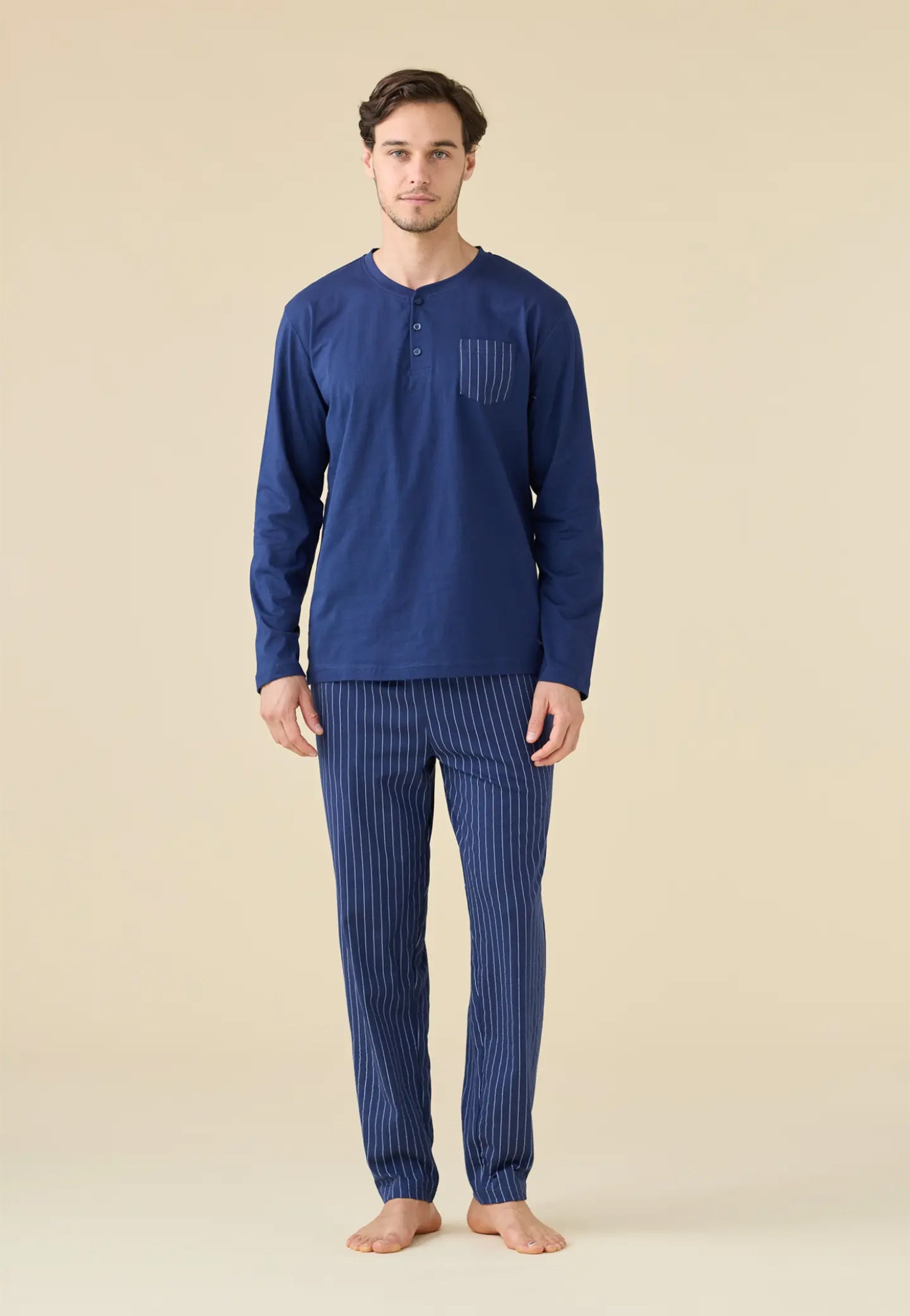 NOI DI NOTTE Pigiama Uomo Lungo Cotone Estivo ART. FC003292