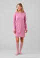 NOI DI NOTTE Camicia da notte lunga donna in cotone felpato fantasia cuoricini ART. LA003405