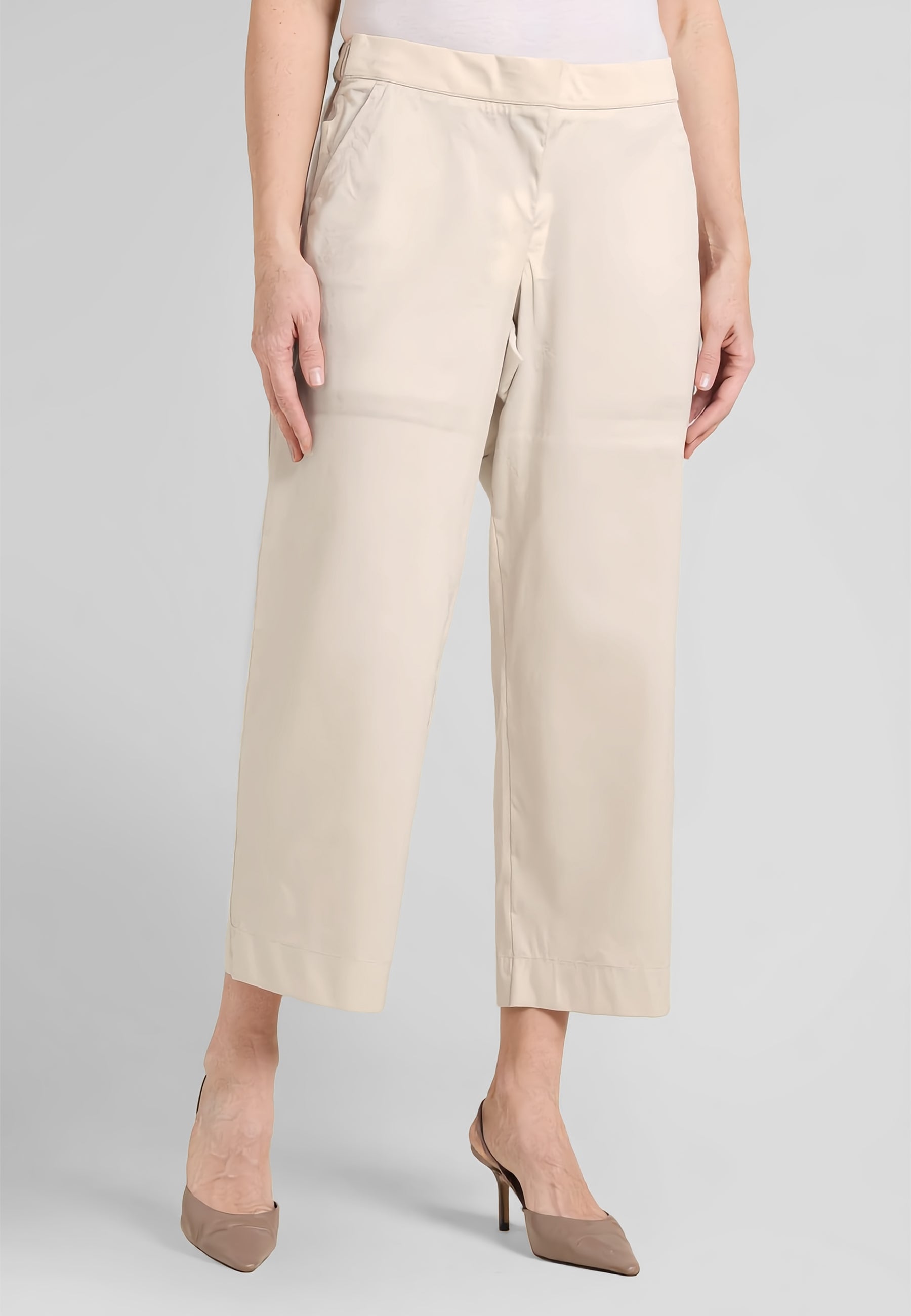 LUISA VIOLA Pantalone Donna Curvy Rasatello Con Elastico ART. P006F0-0471