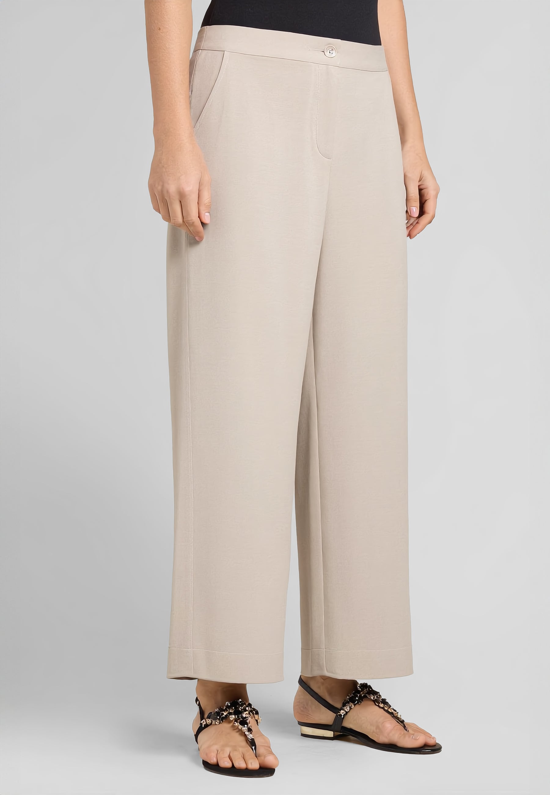 LUISA VIOLA Pantalone Donna Curvy Viscosa Lino ART. P007F0-046W