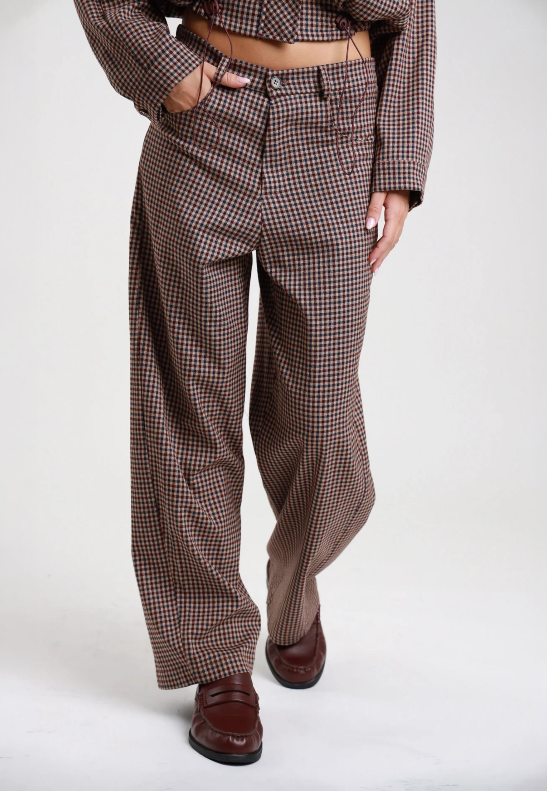 SUSY MIX Pantalone Donna Lungo Ovetto Check Invernale PP480T2F7
