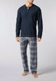 Pigiama Uomo Manica Lunga Serafino Cotone E Pile PEROFIL VPRT93229