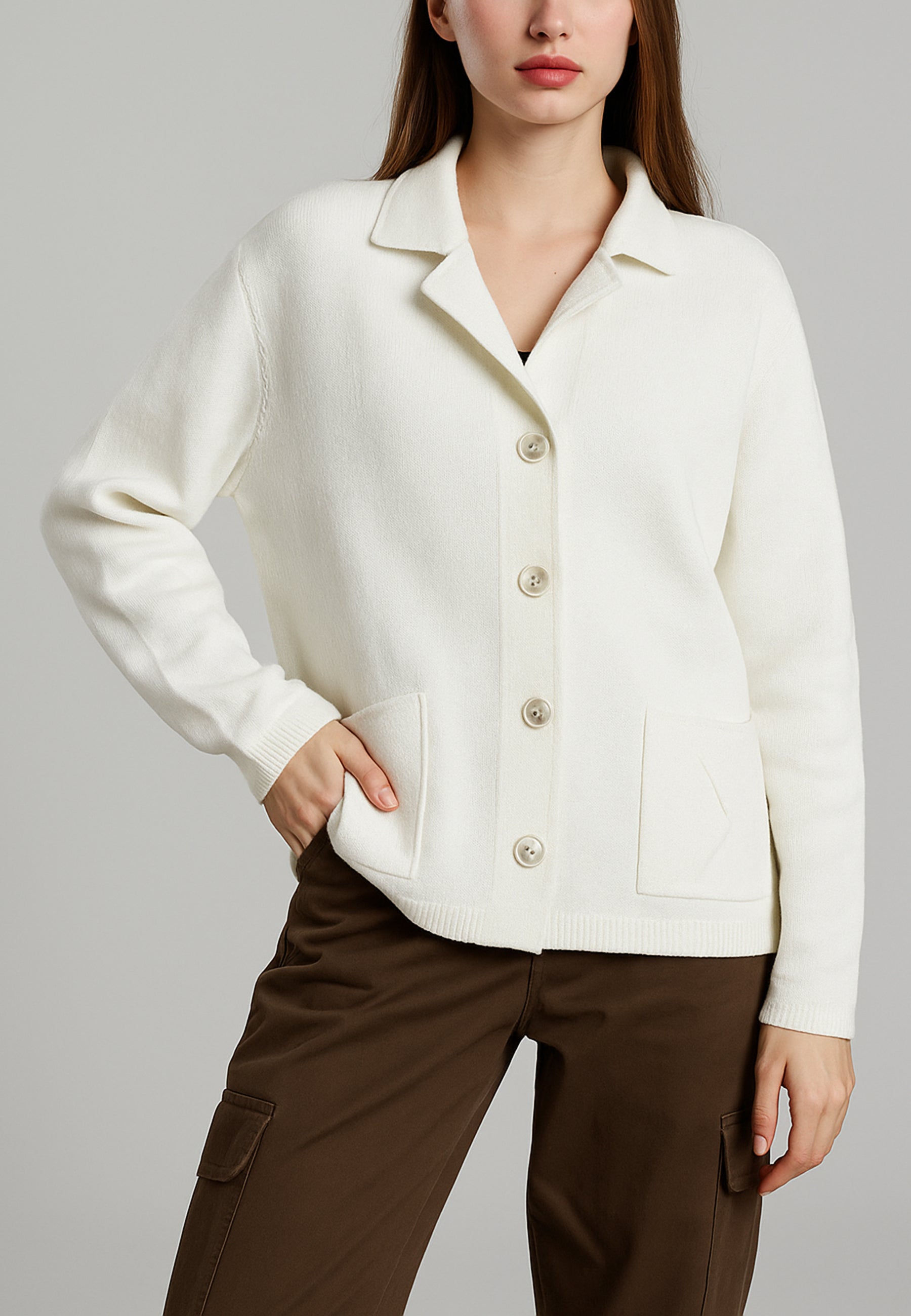 PREMODE Giacca Donna Maglia Pura Lana ART. 325519