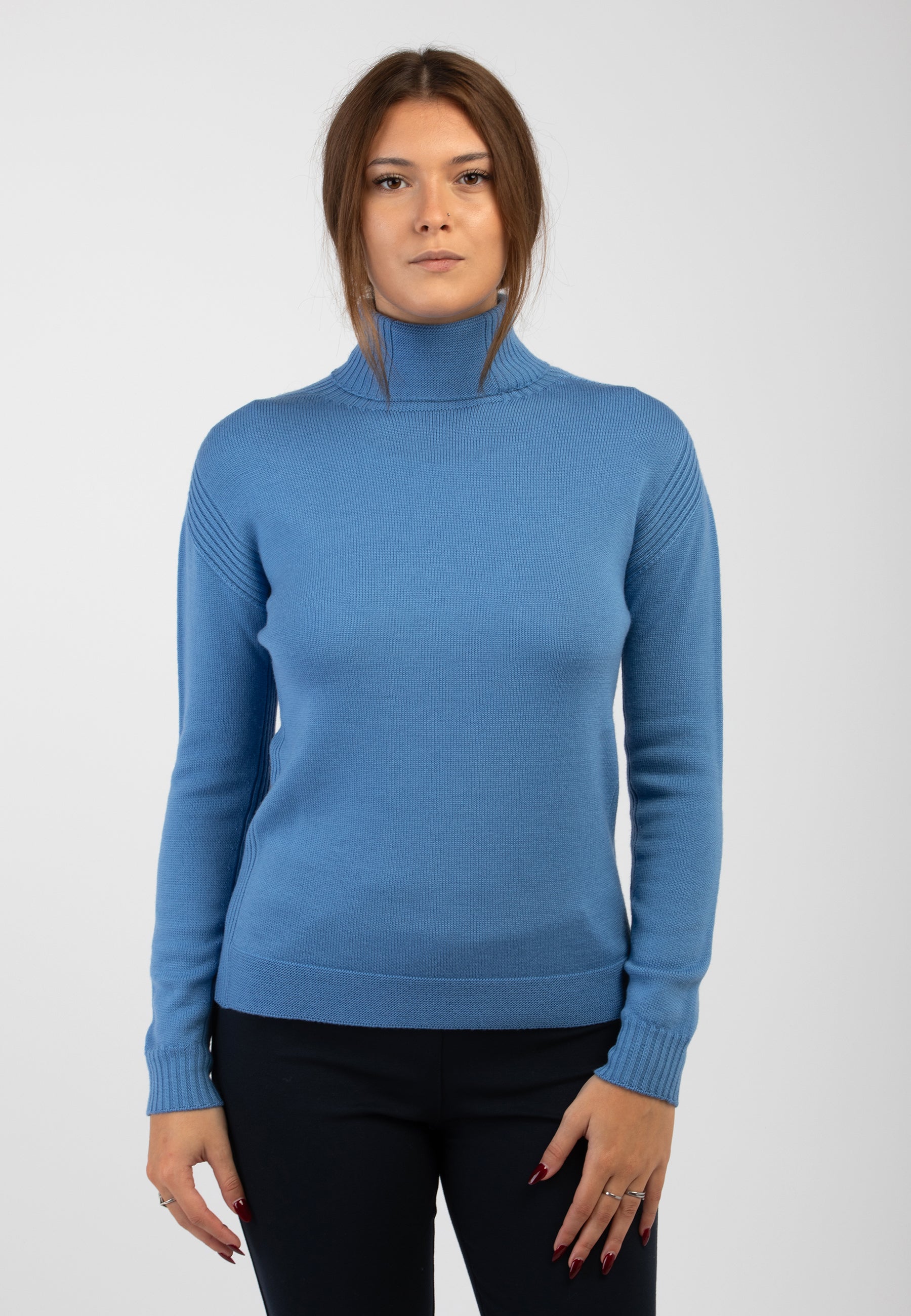 Maglia Donna Dolcevita 100% Lana PREMODE 324627