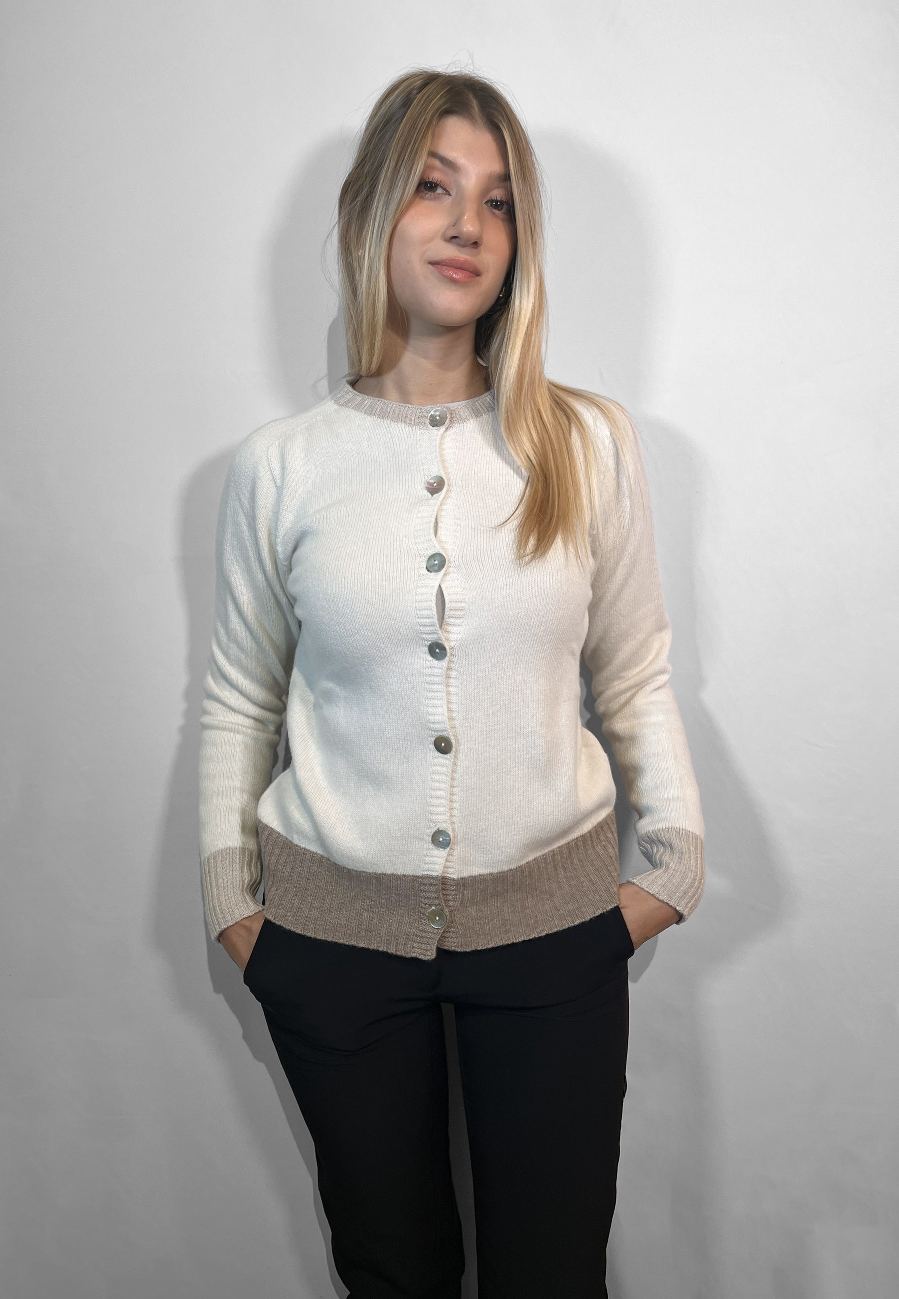 PREMODE Giacca Donna Maglia Coreana Lana e Cashmere ART. 345692