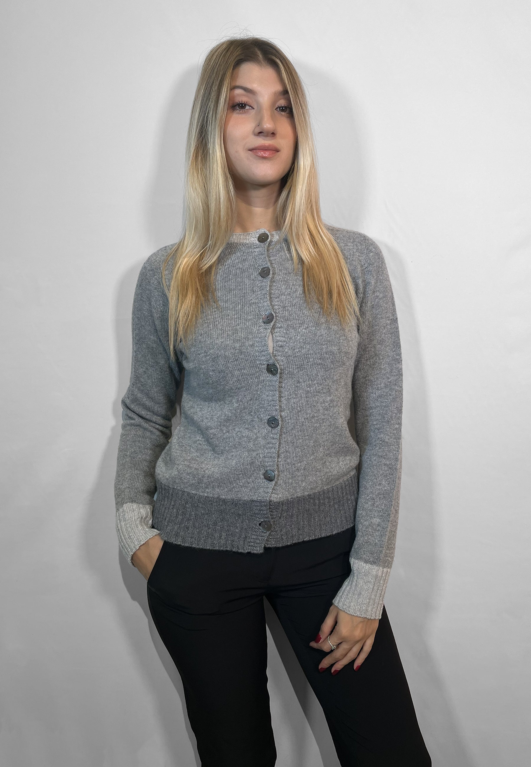 PREMODE Giacca Donna Maglia Coreana Lana e Cashmere ART. 345692