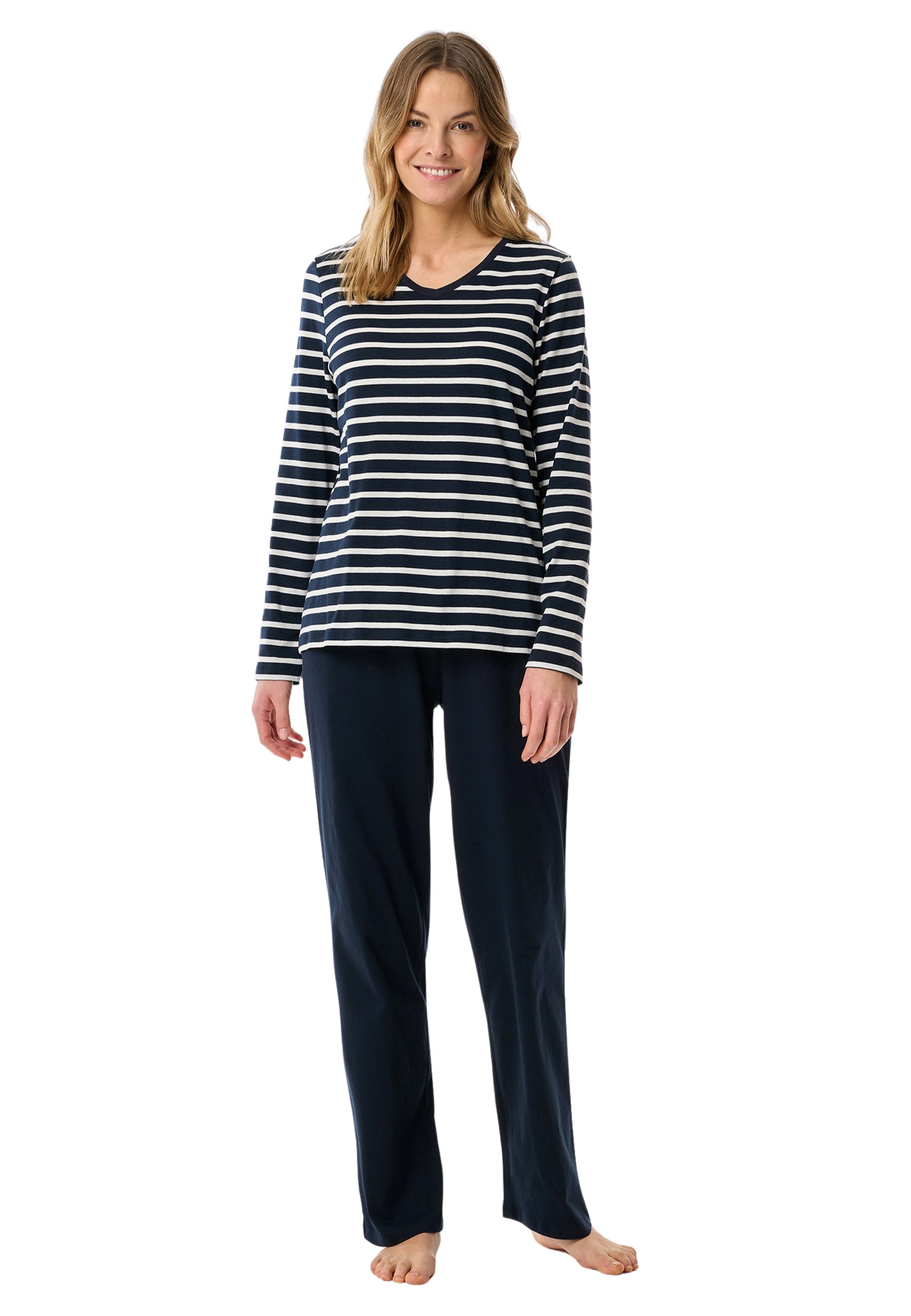 Pigiama Donna Lungo 100% Cotone SCHIESSER 181756