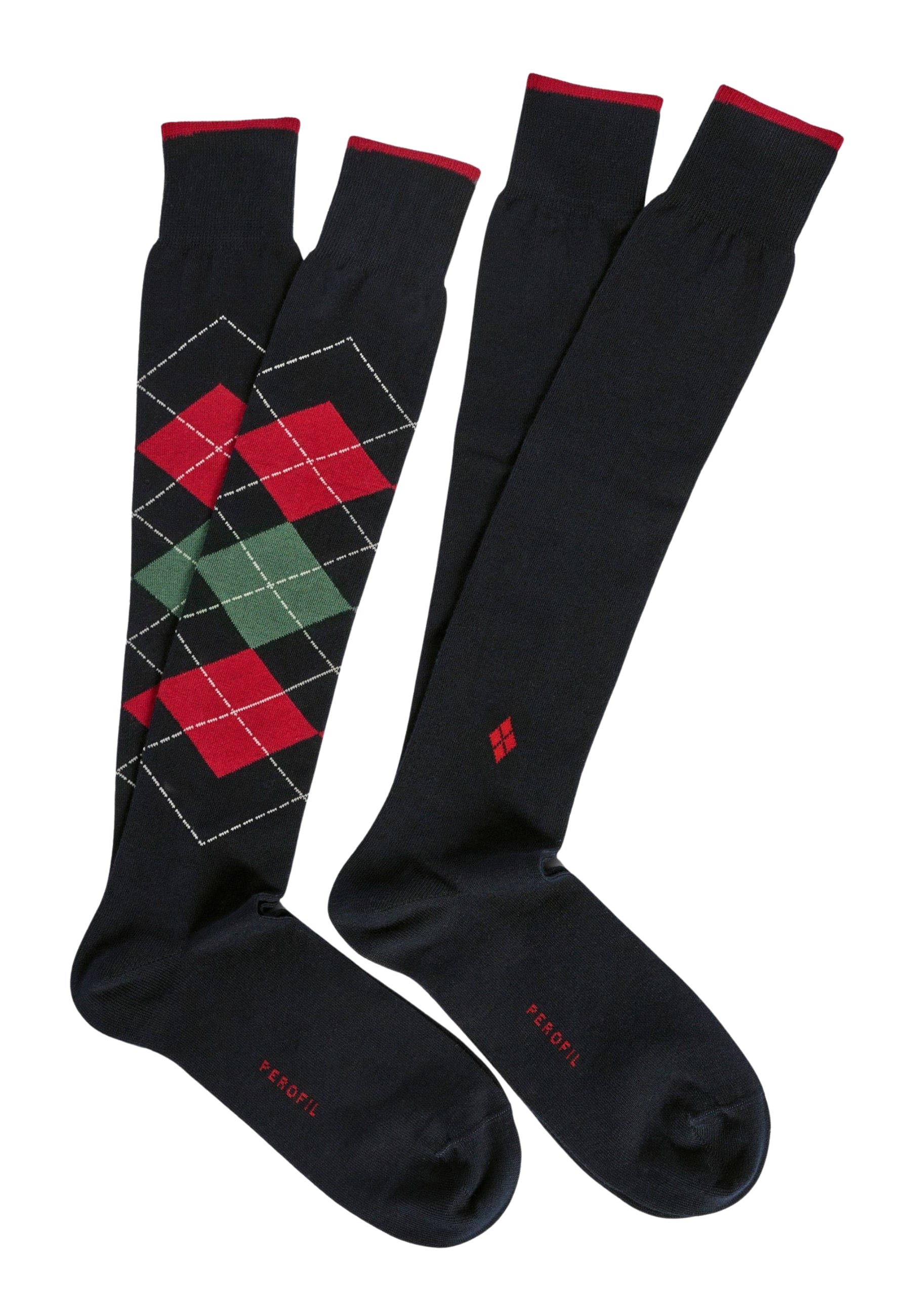 2 Calze Uomo Lunghe Caldo Cotone PEROFIL VPRC93294