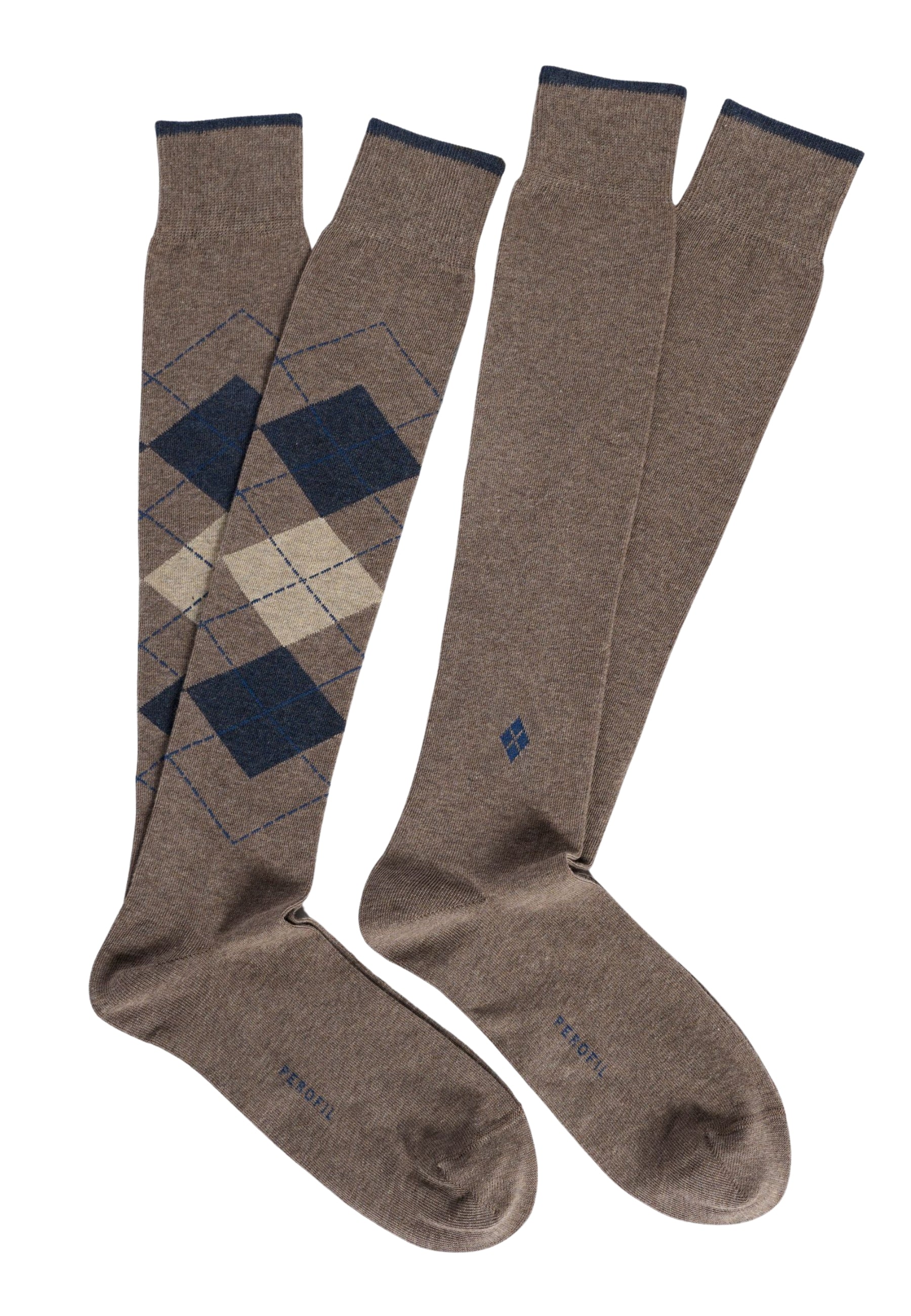 2 Calze Uomo Lunghe Caldo Cotone PEROFIL VPRC93294