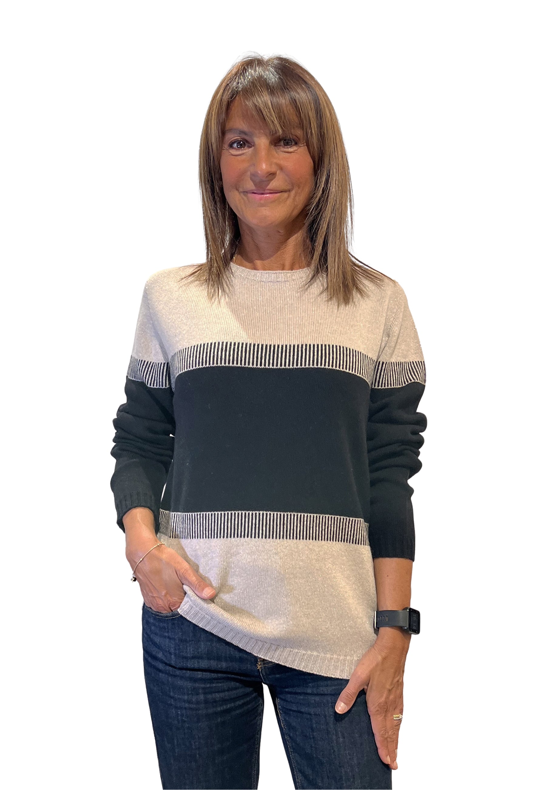 CARLA FERRONI Maglia Donna Manica Lunga Lana e Cashmere ART. 4358