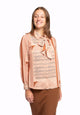 Camicia in Raso fantasia con collo lavallière LAURA BIAGIOTTI LB24I1513