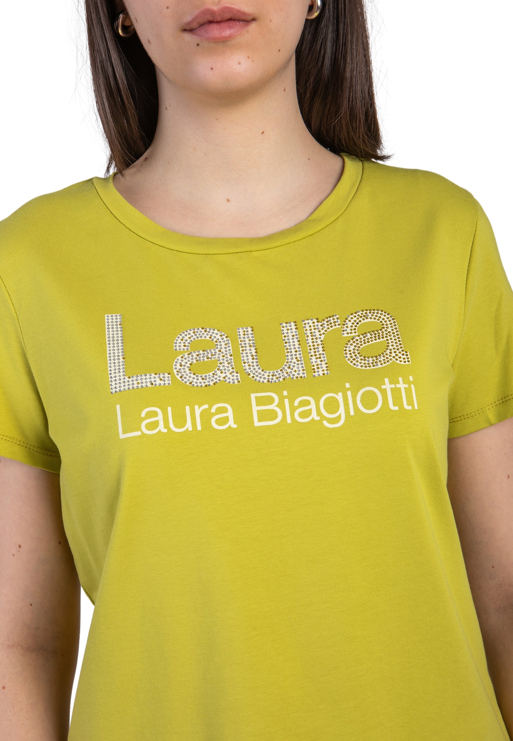 T-shirt donna mezza manica cotone LAURA BIAGIOTTI LB24P1437