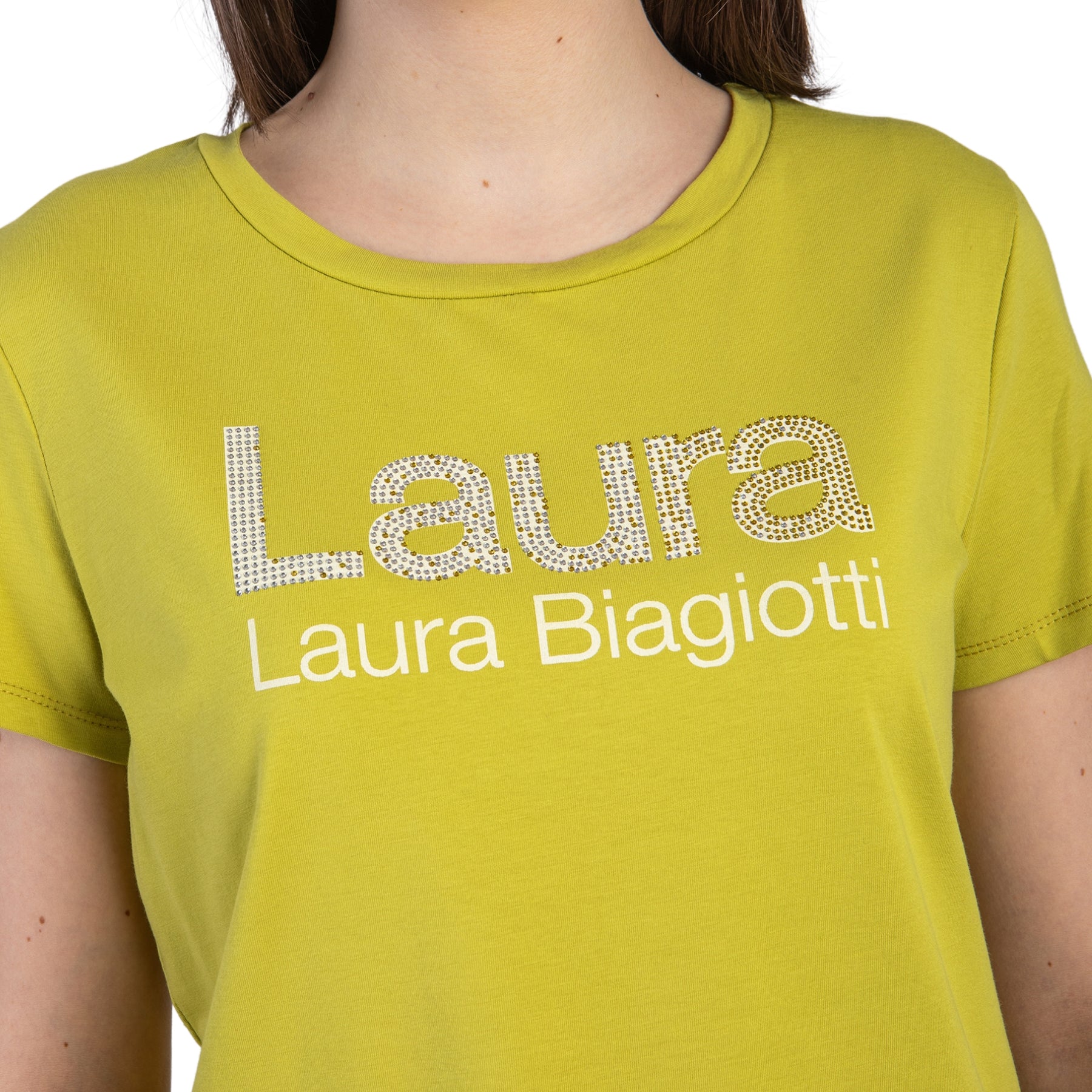 T-shirt donna mezza manica cotone LAURA BIAGIOTTI LB24P1437