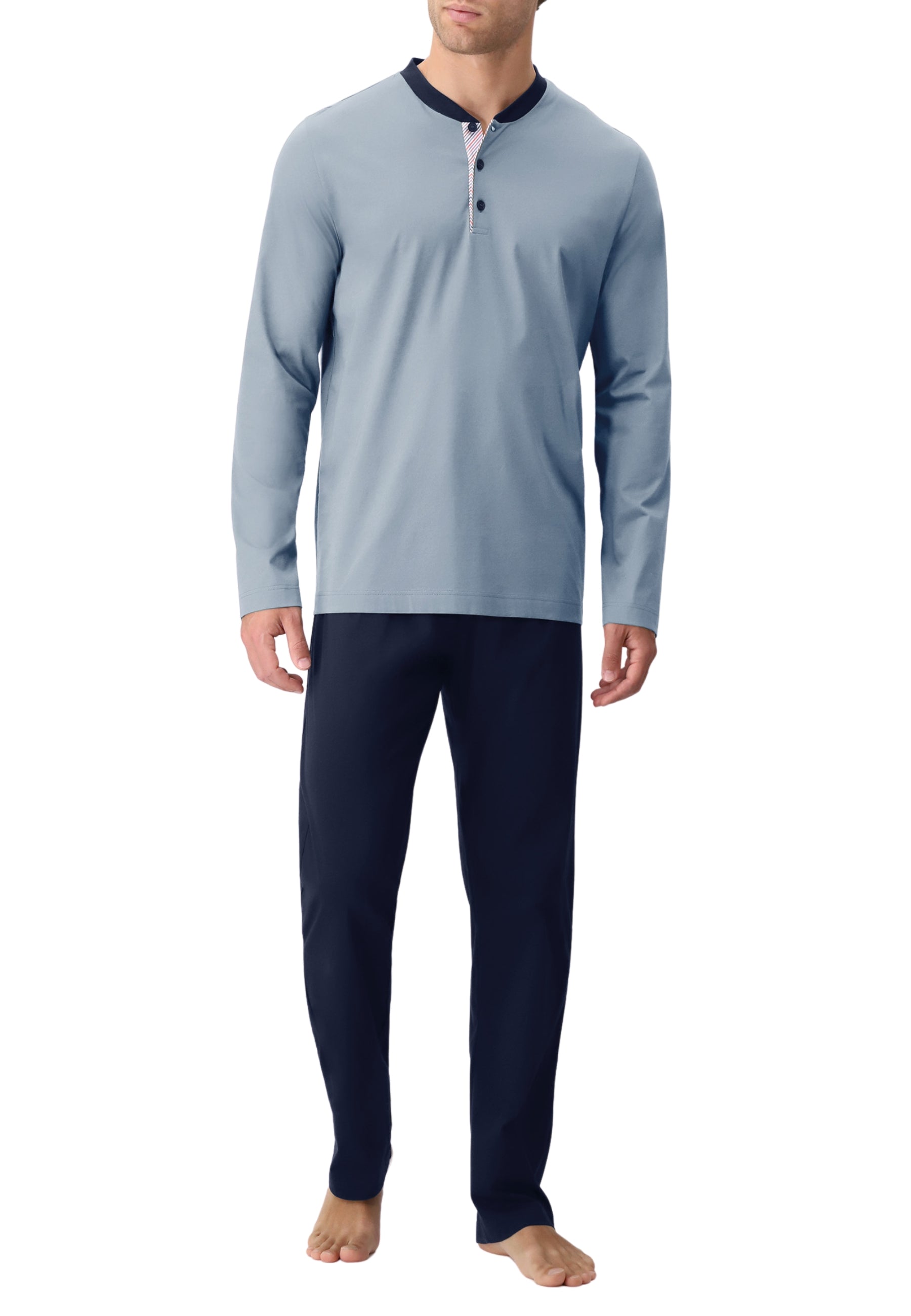 Pigiama uomo maniche lunghe 100% Cotone leggero PEROFIL VPRT92801