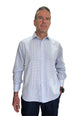 Camicia Uomo Manica Lunga Lino e Cotone Microquadretti INGRAM 5T031-216-REG-C