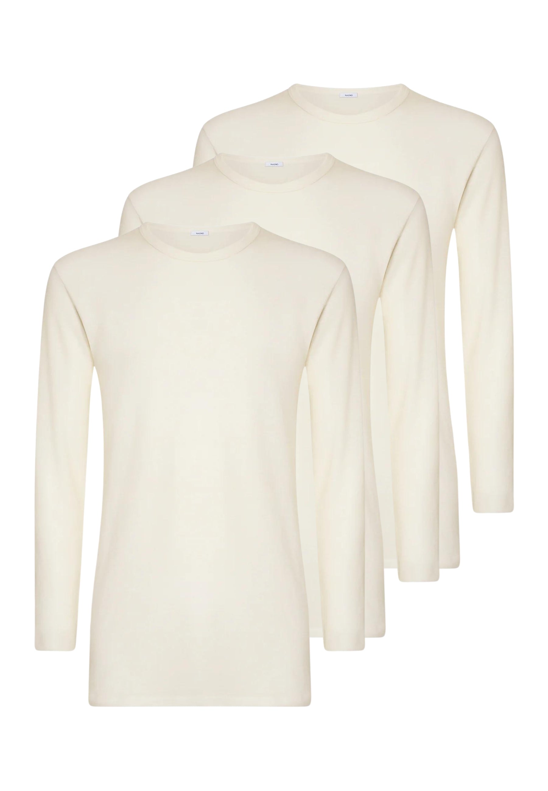 RAGNO Maglia Uomo Girocollo In Lana Rasata - Colore Fumo Melange - Taglia 48 - Art. 61041
