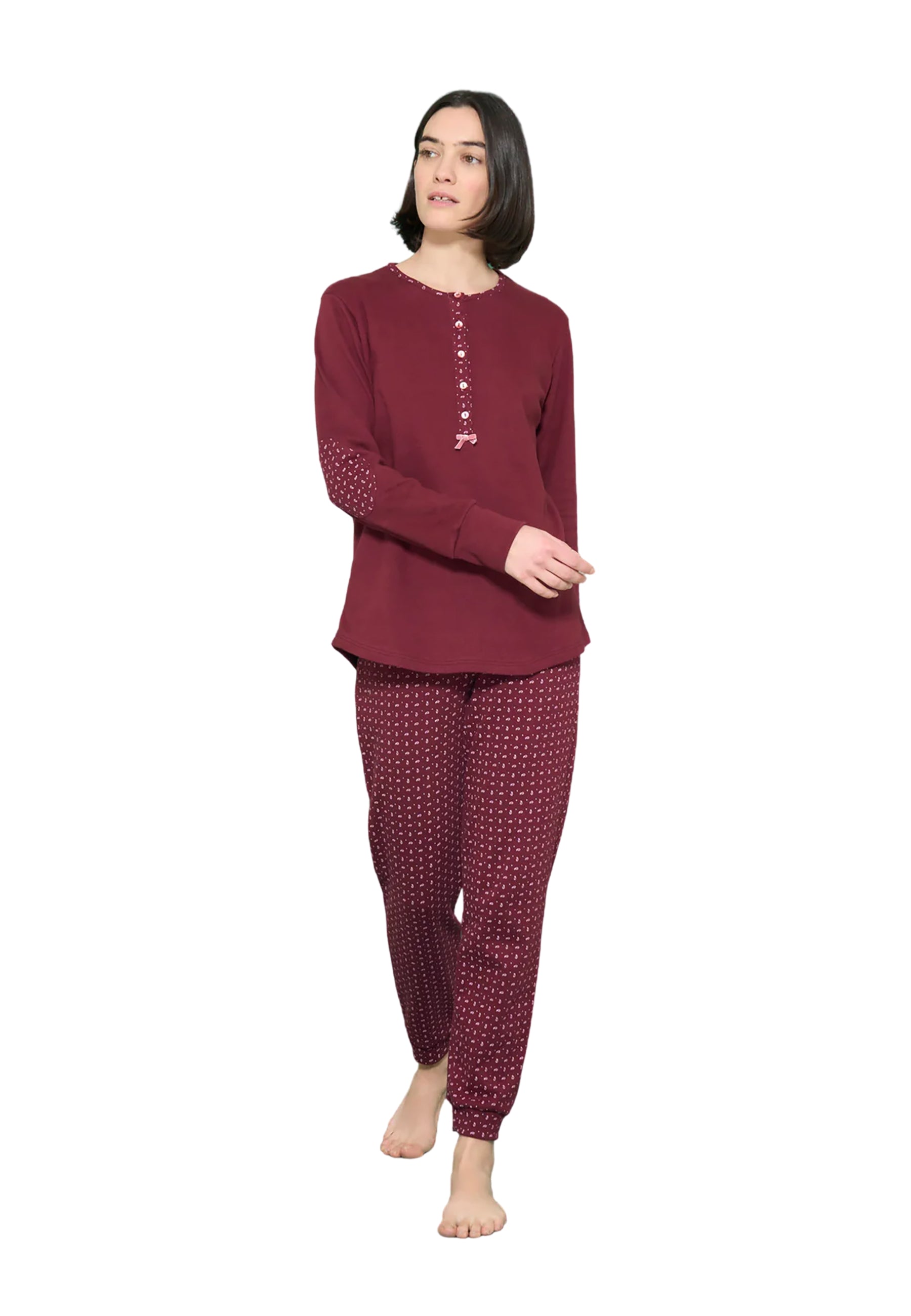 Pigiama Donna 100% Cotone Felpato RAGNO DN97NU