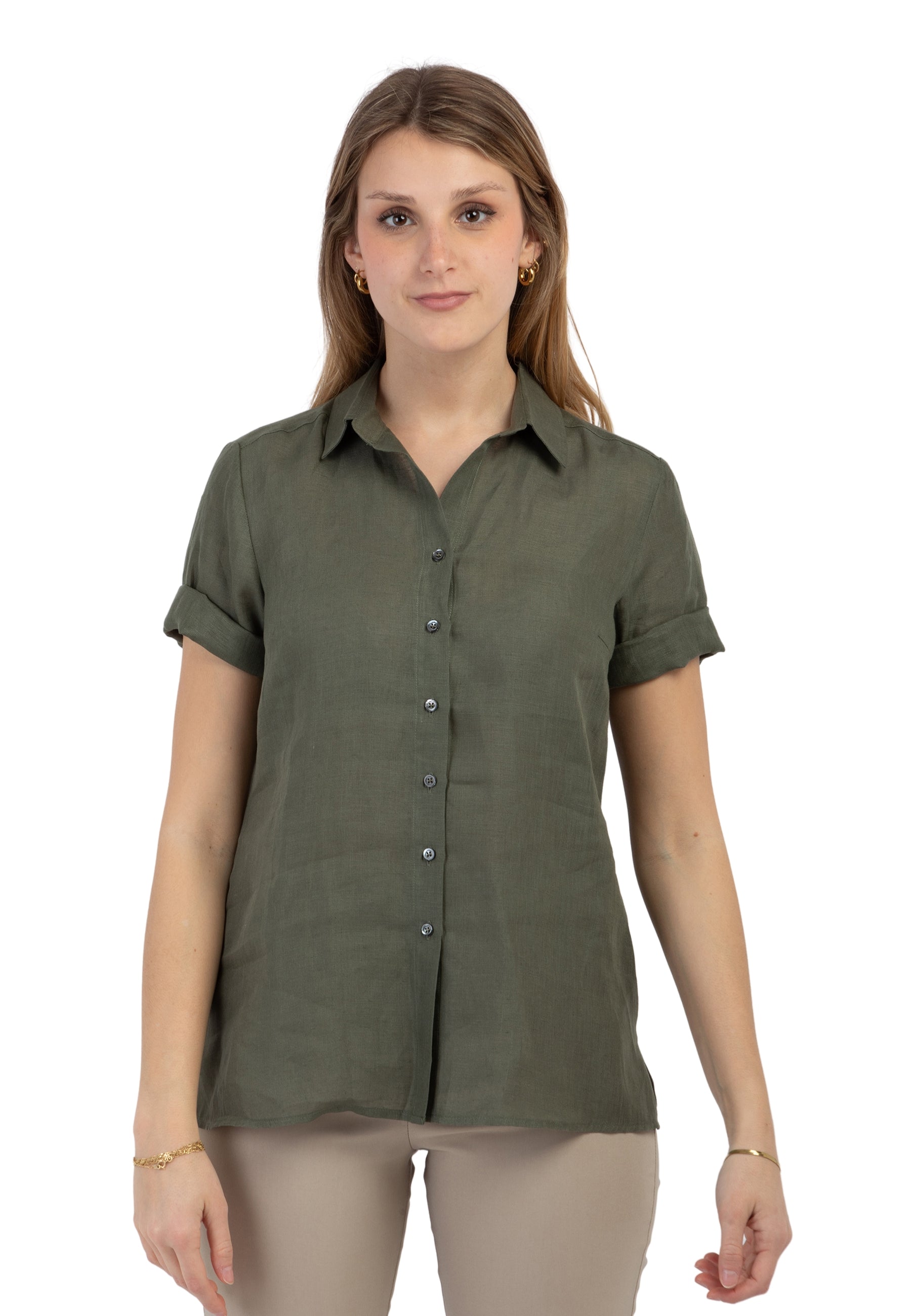 Camicia Donna Mezza Manica 100% Lino VLT'S by VALENTINAS 03M IARINA