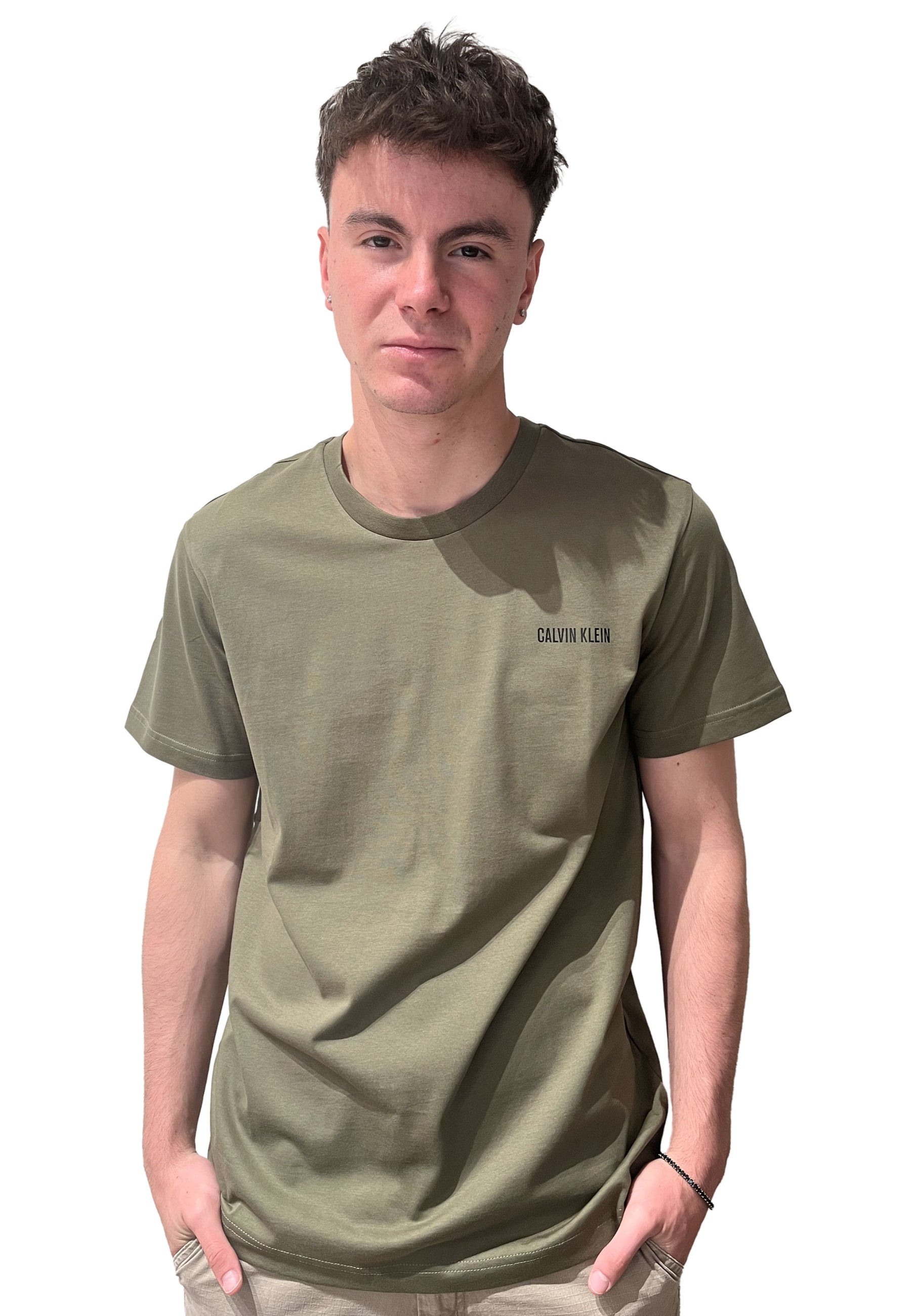 T-Shirt Uomo Mezza Manica 100% Cotone CALVIN KLEIN KM0KM01146