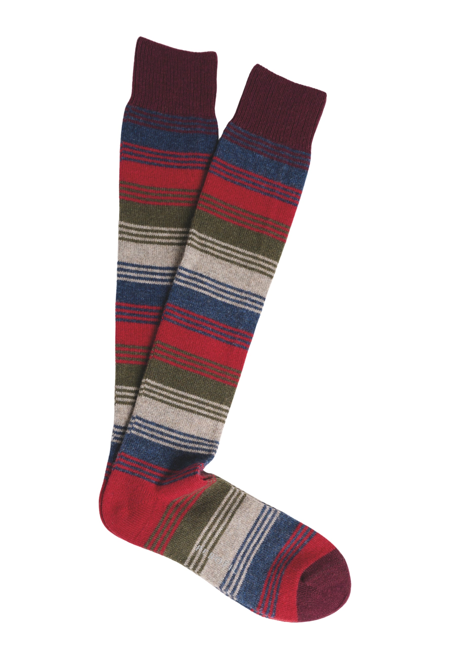 Calza Uomo Lunga Righe Lana Viscosa Cachemire PEROFIL VPRC93275