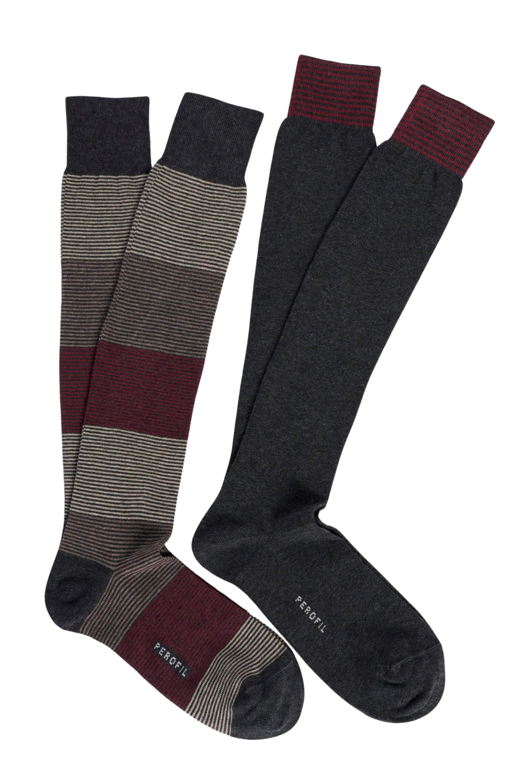 2 Calze Uomo Lunghe Caldo Cotone PEROFIL VPRC93296