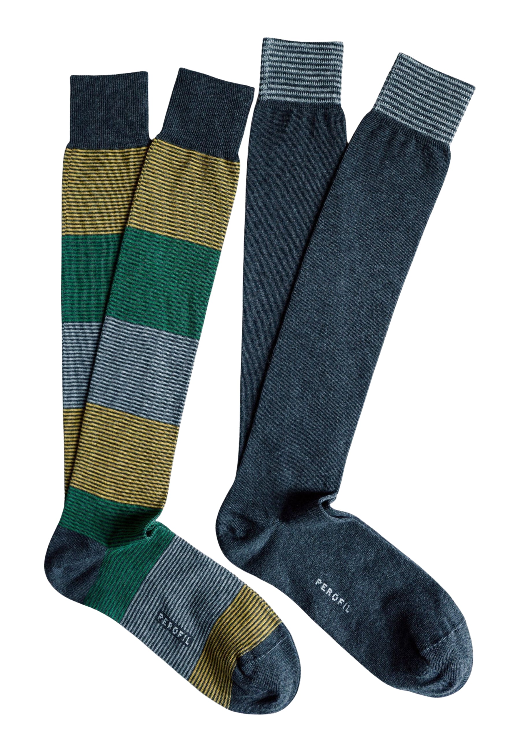 2 Calze Uomo Lunghe Caldo Cotone PEROFIL VPRC93296