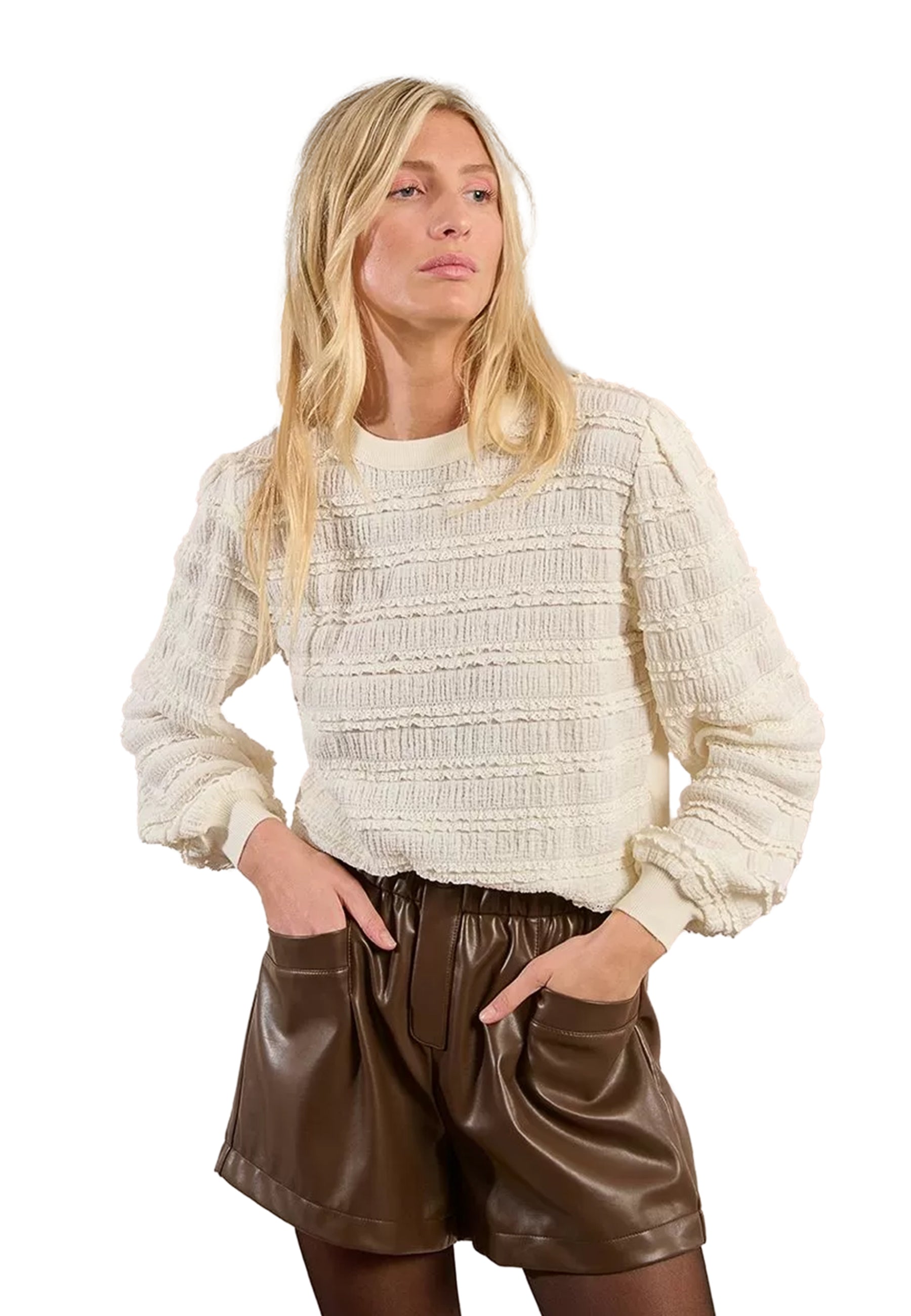 Maglia Donna Girocollo Manica Lunga Viscosa Invernale MOLLY BRACKEN LAF117DN