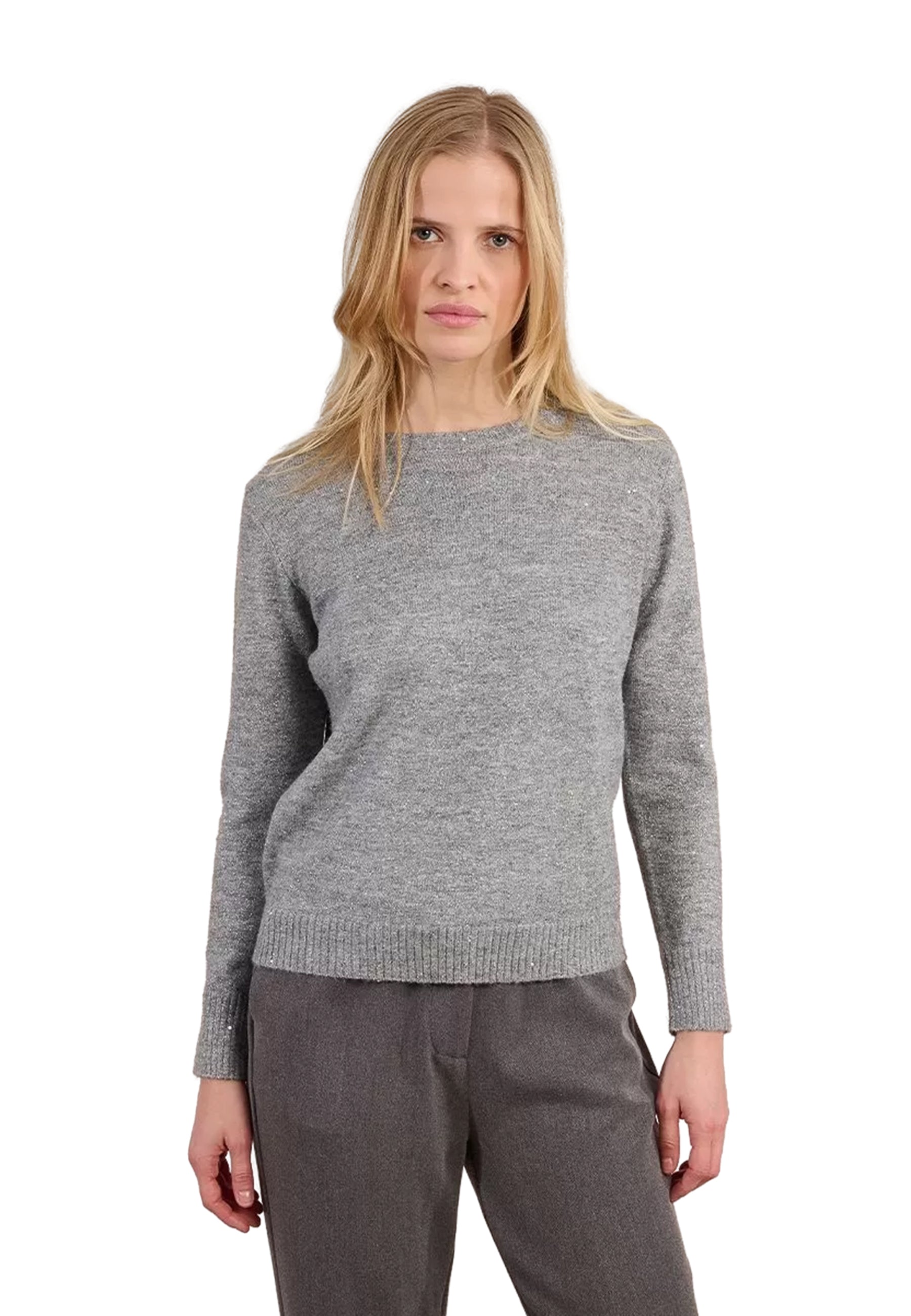 Maglia Donna Girocollo Manica Lunga Lurex Lana MOLLY BRACKEN E1613DN