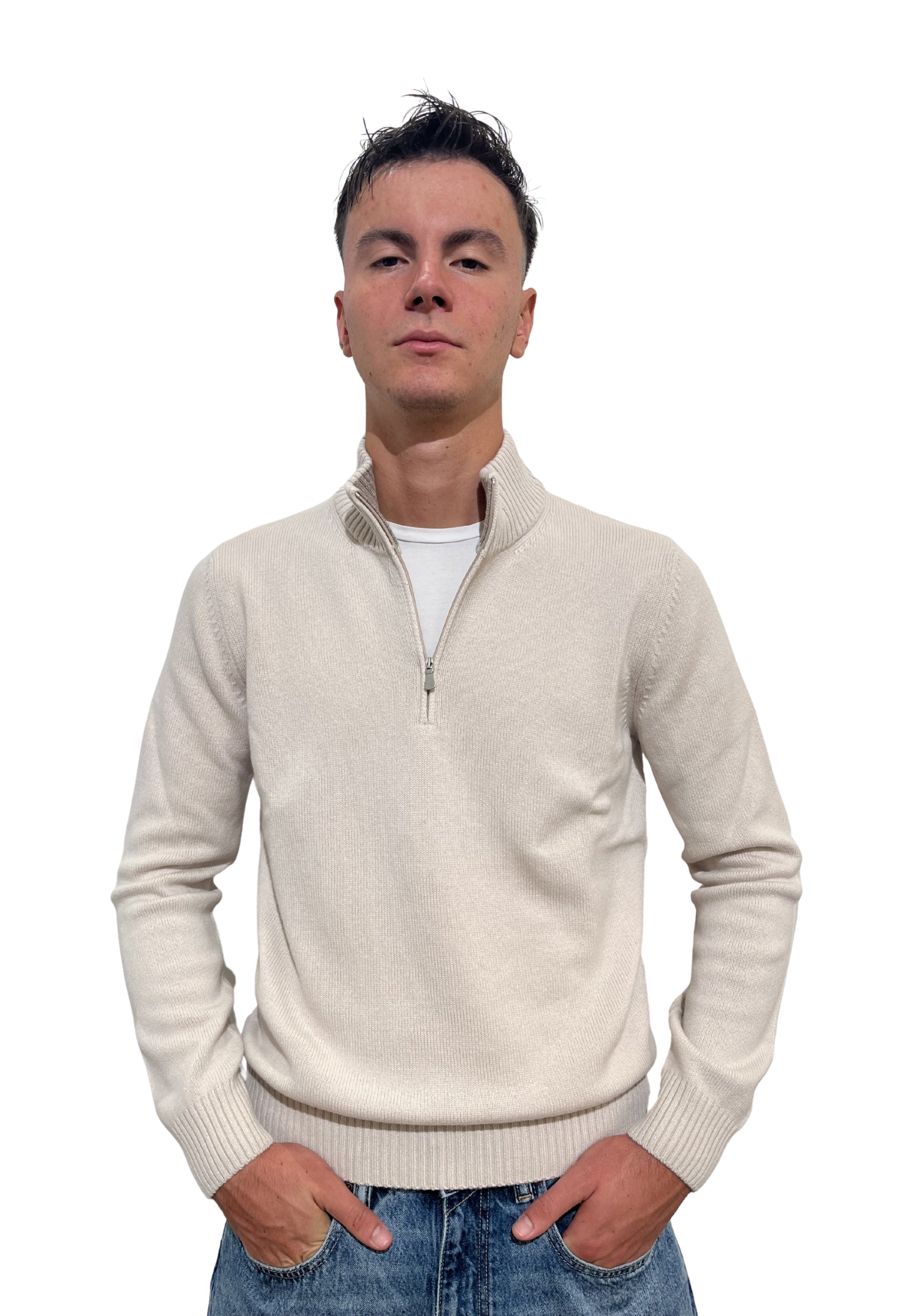 Lupetto Uomo Mezza Zip Lana Cachemire GRAN SASSO 23125/19621