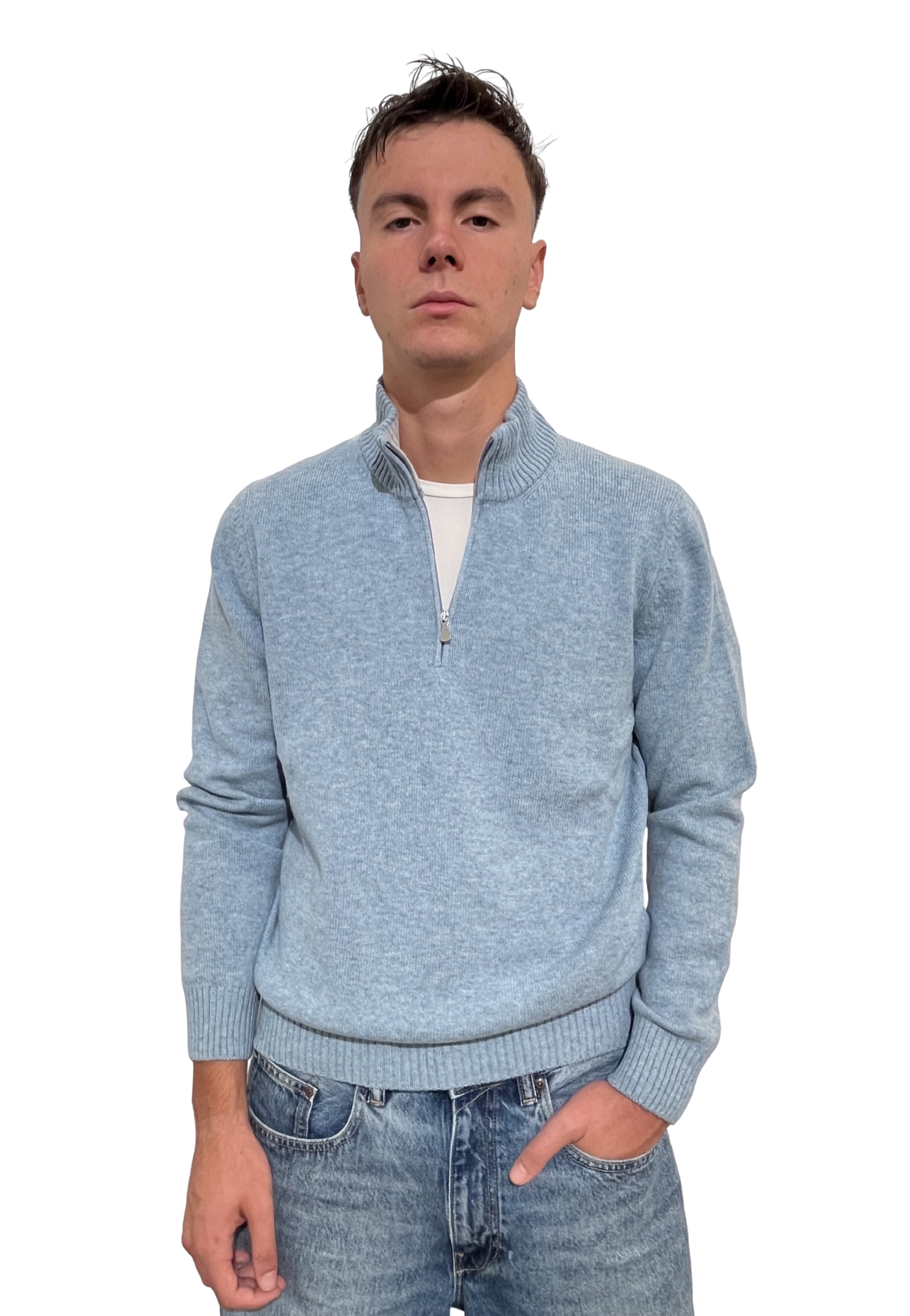 Lupetto Uomo Mezza Zip Lana Cachemire GRAN SASSO 23125/19621