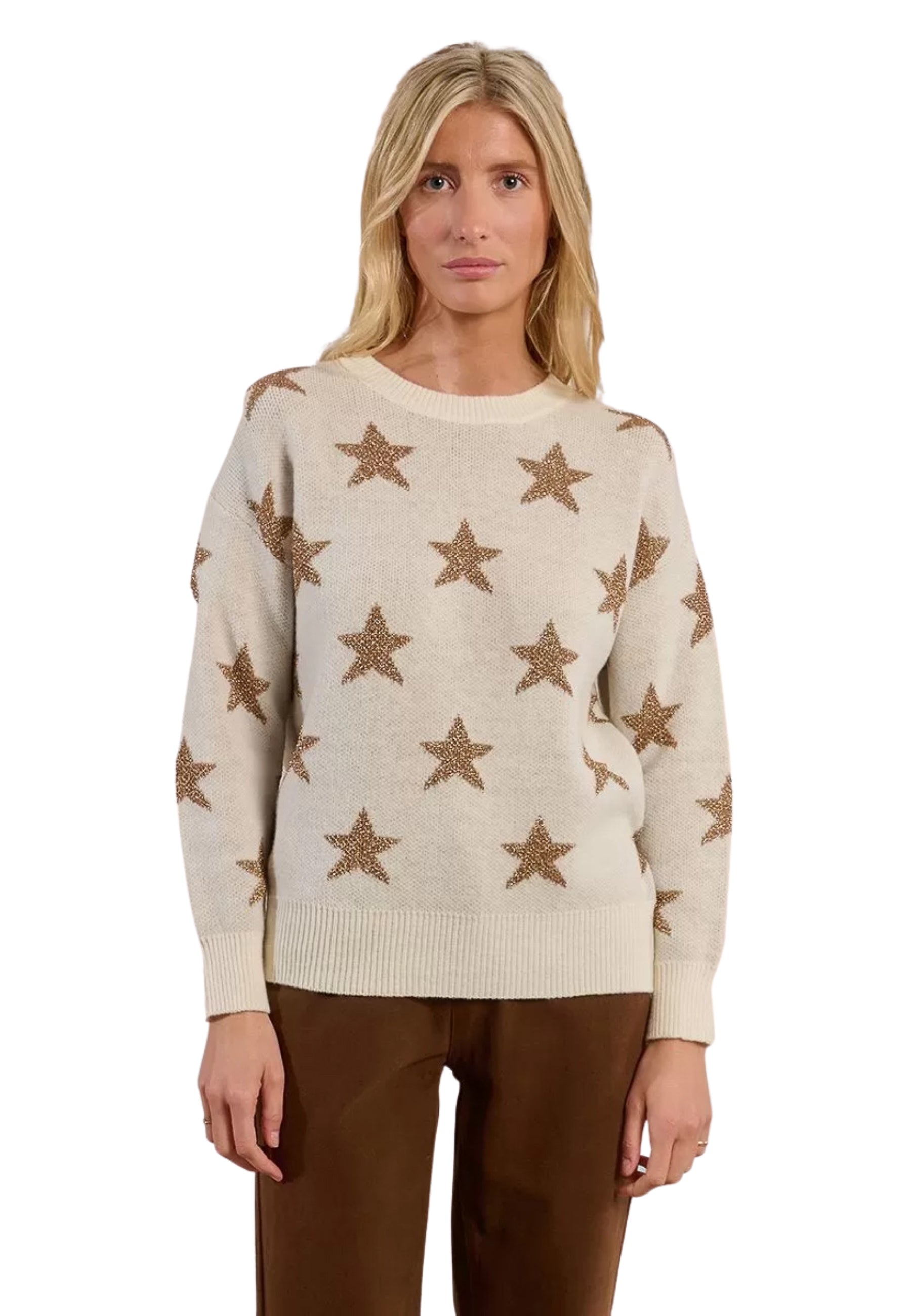 Maglia Donna Girocollo Lurex MOLLY BRACKEN LA855BDN