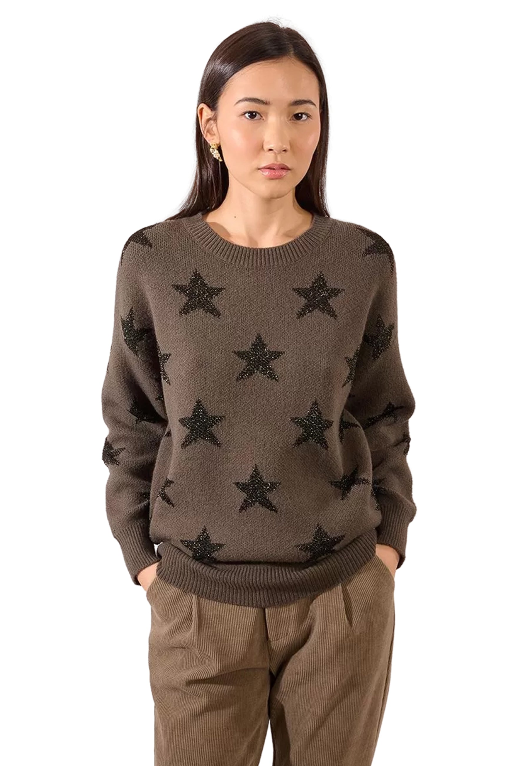 Maglia Donna Girocollo Lurex MOLLY BRACKEN LA855BDN